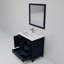 Ensemble de meuble-lavabo décalé à gauche L 36 po x P 22 po, robinet et miroir 34 po.-66637720-90699733