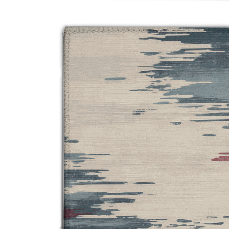 Watercolor Gray Indoor and Outdoor Area Rug, Rectangle 4' x 6'