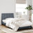 Bed Frame Without Mattress Hanko Dark Gray 53.9"X74.8" Velvet-1060355612-852286877
