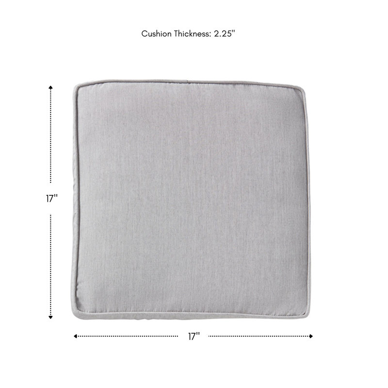 Sunbrella Outdoor Dining Chair Seat Pad, Canvas Granite
