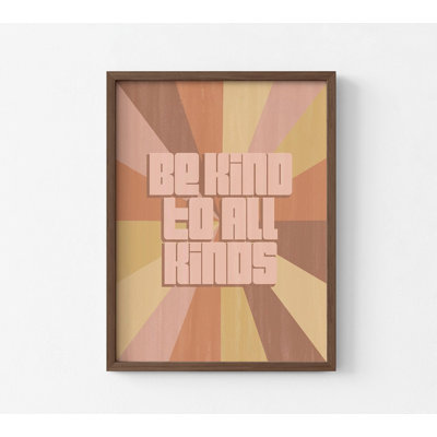 Kyle Be Kind To All Kinds Quote Poster Print, Positive High School Hallway Decor Idea, Gen Z Classroom Wall Art, Therapist Office Art