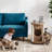 End Table, Sofa Side Table with Scratching Posts and Cat Bed