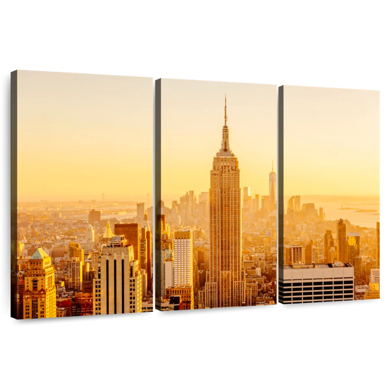 Sebbie New York Golden Sunset, 24" H x 38" W