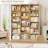 Wakil 74"H X 59"W 6-Tier Large Wood Storage Bookcase-1504705088
