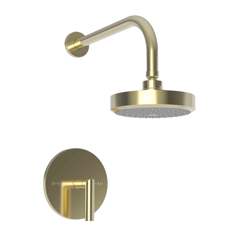 Pavani Balanced Pressure Shower Trim Set with Shower Head, French Gold - PVD