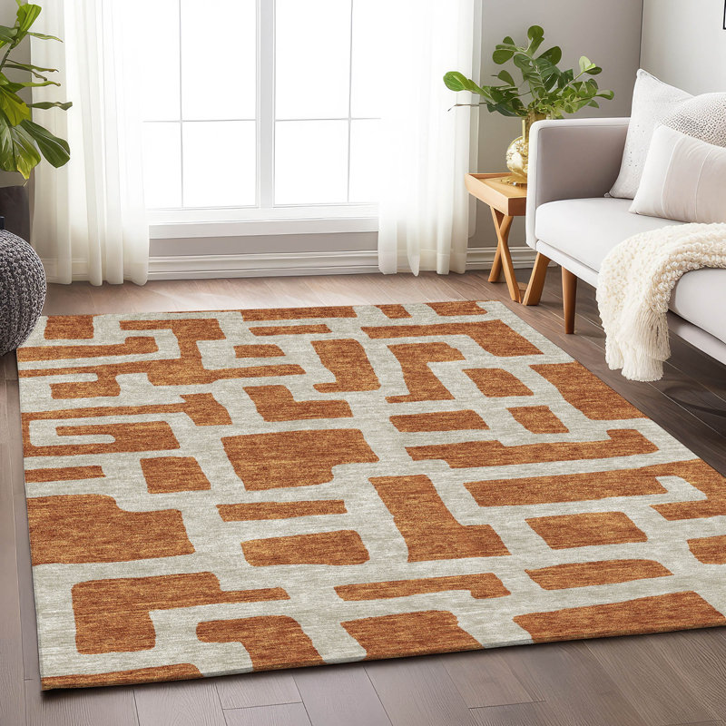 Tapis intérieur / extérieur Chaena avec envers antidérapant, Rectangle 9 pi x 12 pi