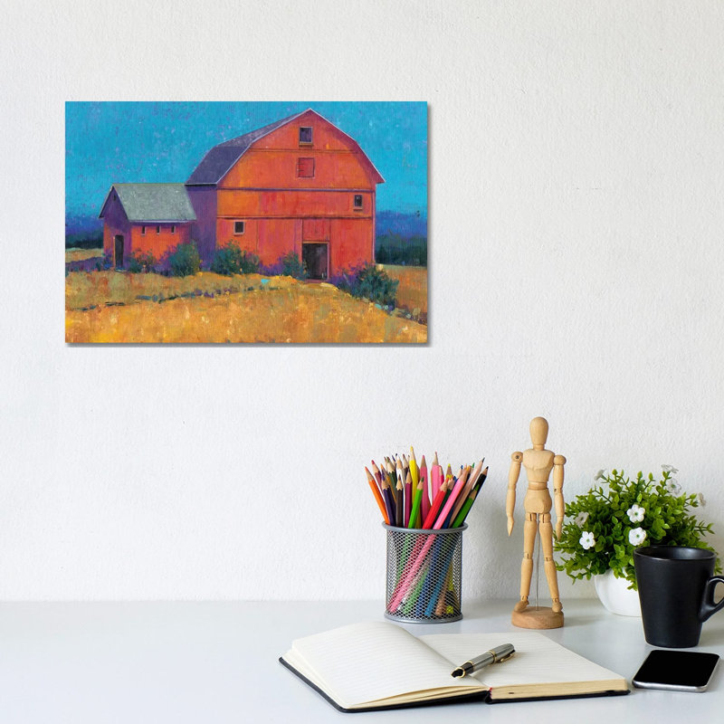 Colorful Barn View I by Tim OToole - Gallery-Wrapped Canvas Giclée on Canvas, 20.32 cm H x 30.48 cm W, Wrapped Canvas