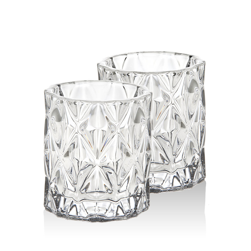 Godinger Christmas Serenade Crystal Tabletop Votive Holder Set