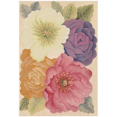 Wool Floral Indoor Rug