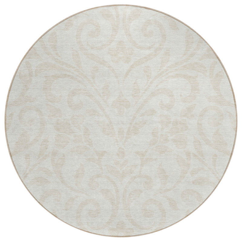 Tapis intérieur / extérieur mâle avec envers antidérapant, Rond 8 pi
