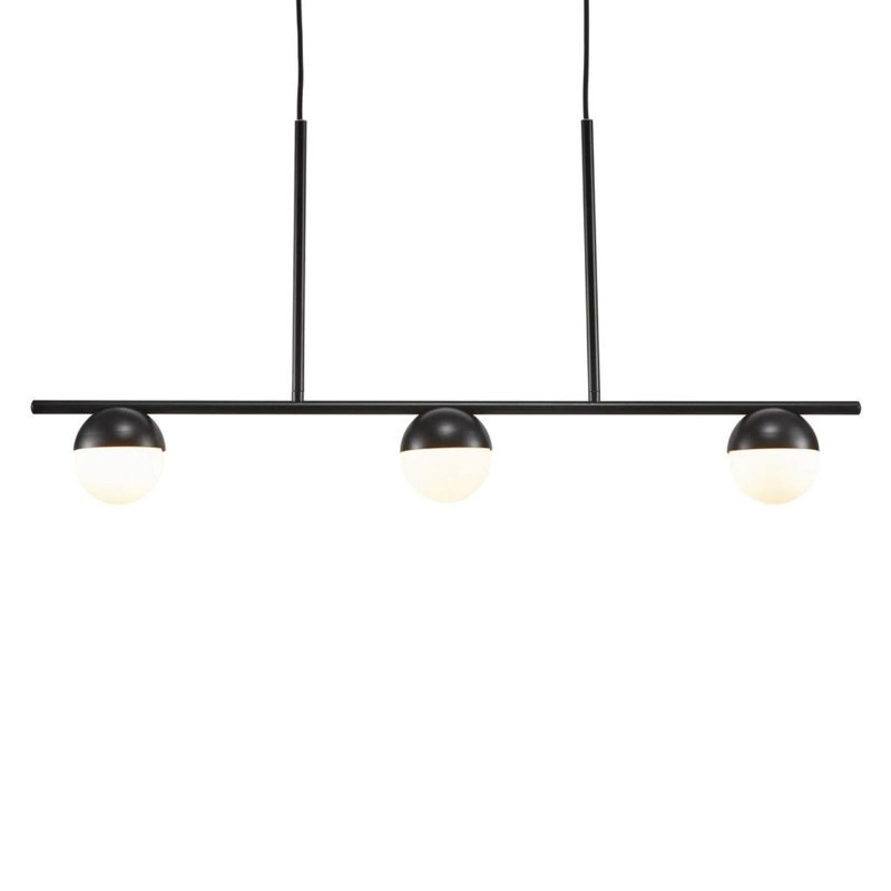 3 - Light Kitchen Island Pendant, Black