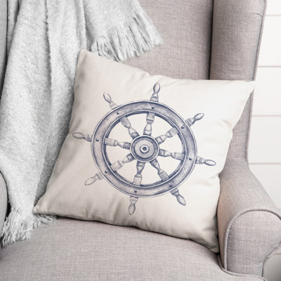  Housse et insert de coussin carré de roue de bateau