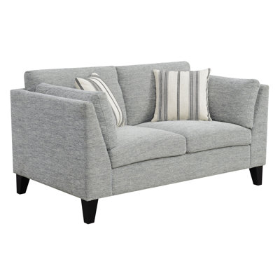 Modern Design Arm Loveseat with Elegant Wooden Legs and Plush Upholstery for Stylish Living Spaces