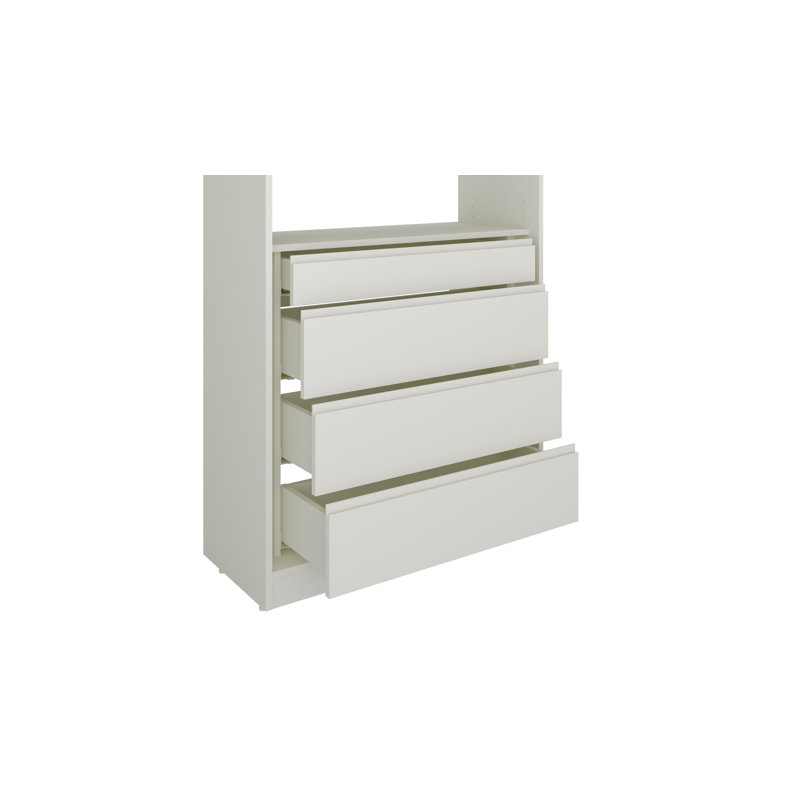Module For Closet System With Shelves And Drawers – 84"36"16" - White, White
