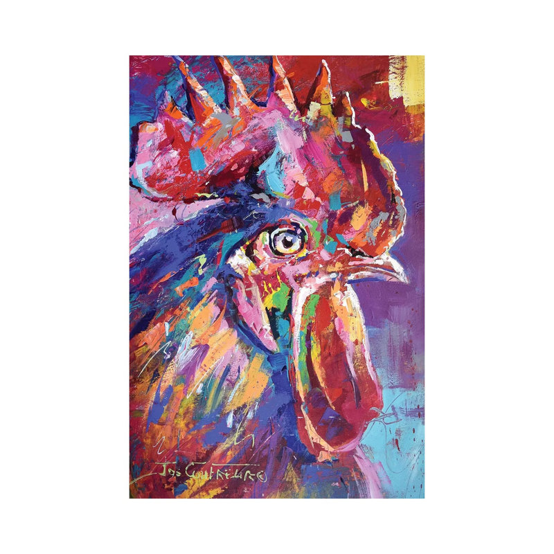 Rooster by Jos Coufreur - Wrapped Canvas Print, 66.04 cm H x 45.72 cm W