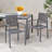 Aluminum Dining Chairs with Rope Seat, Set of 2