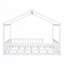 Structure de lit en bois avec clôture-962204999-962204998