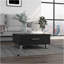 Table basse, un tiroir, quatre pieds, noir
