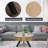 Handcrafted Rustic Round Mercury Coffee Table - Natural Mango Wood with Metal Legs