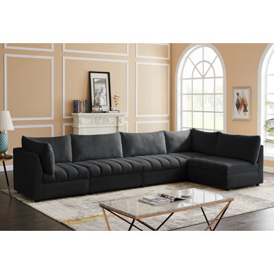 Hallelujah Velvet L-Shaped Sectional Reversible