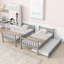 Lit simple en bois d'hévéa avec lit gigogne et conception amovible-1712334082