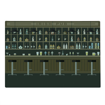 East Urban Home Glass Irish Pub Cutting Board