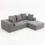 Ensemble de canapé moderne modulaire en mousse avec 5 coussins décoratifs modulaires, revêtement doux, canapé modulaire en forme de L pour le salon, 96,46 po x 72,83 po x 23,03 po-564757622