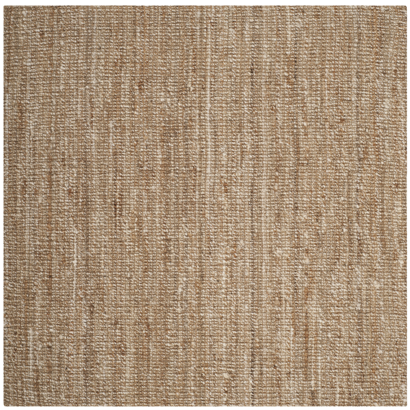 Alda Natural Ivory Hand-Woven Jute Rug, Square 8'