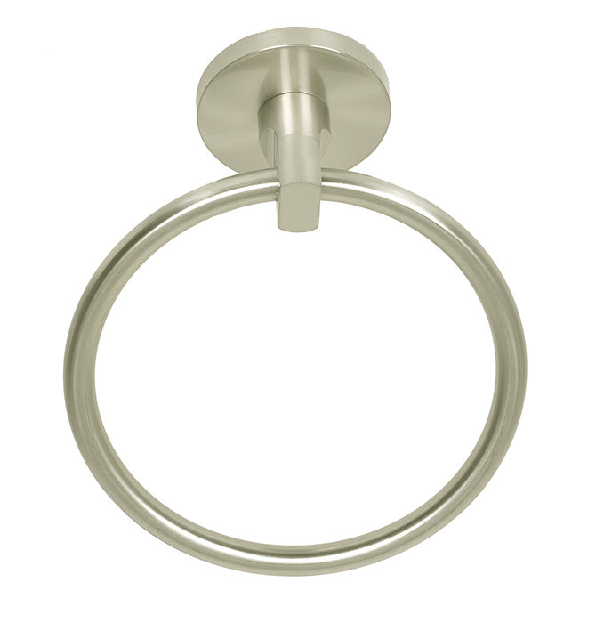 Baker Beach Towel Ring, Satin Nickel