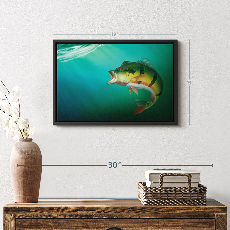 «Peacock Bass», reproduction sur toile, H 13 po x l 19 po
