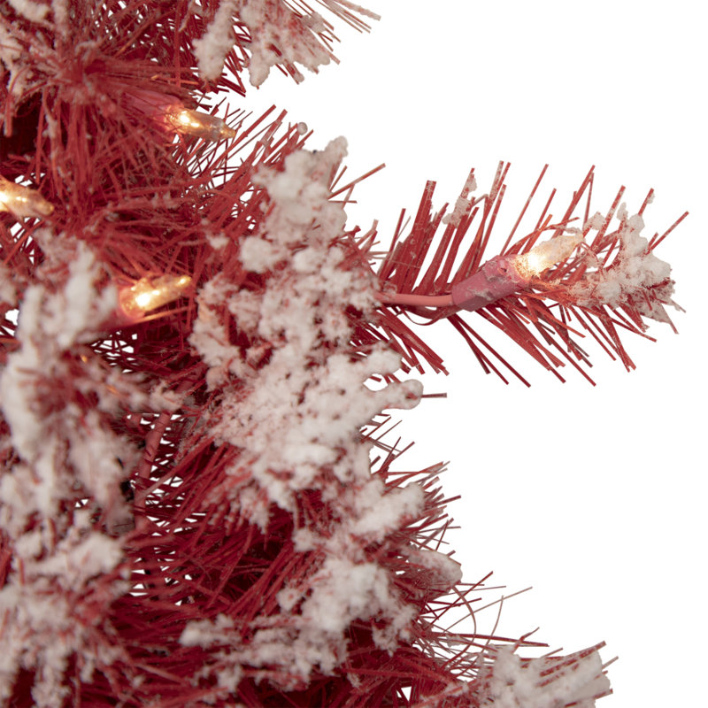 Guirlande de Noël artificielle rouge pré-éclairée, 24 po X 24 po