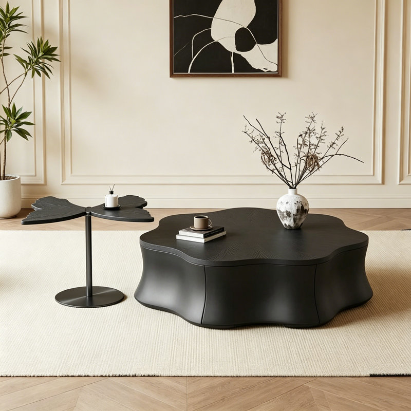 Table basse noire moderne de luxe moderne