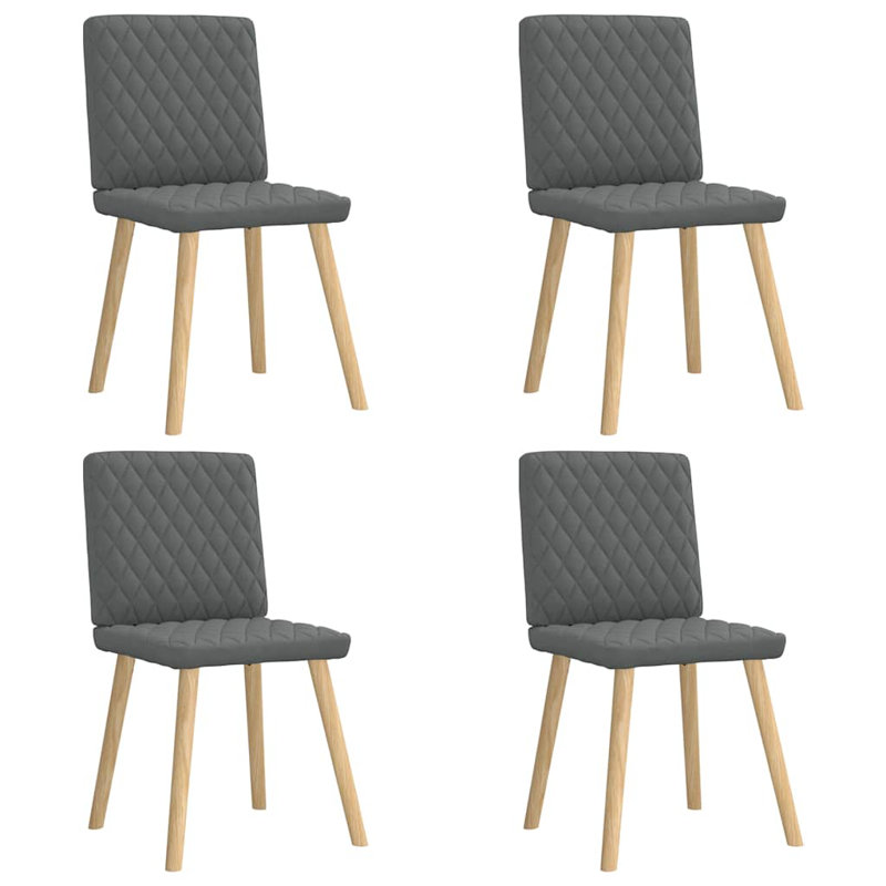 Ensemble de 4 chaises de salle à manger Vidaxl gris foncé
