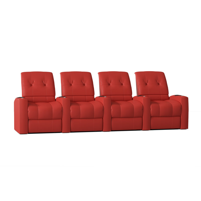 Sièges de rangée de cinéma (rangée de 4), Cognac luxueux, Électrique