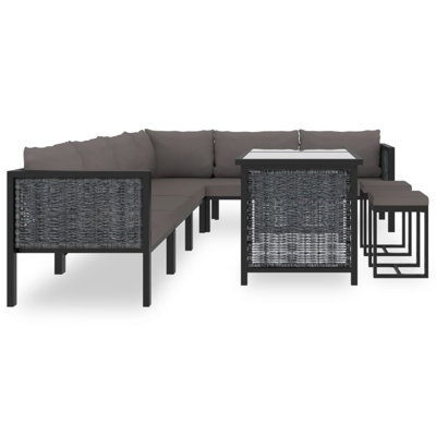 Canapé modulaire 9 pièces avec coussins Drumheller