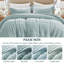Ensemble d'édredon ultra-doux en fausse fourrure 3 pièces Duke Aqua King-911694056-884854582