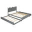 Grand lit plateforme avec 2 grands tiroirs et 1 lit gigogne simple-1092855310