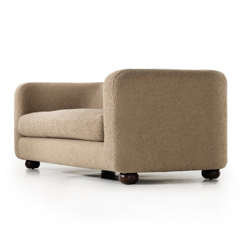 Lovatt Upholstered 84'' Sofa, Sheepskin Camel Sherpa