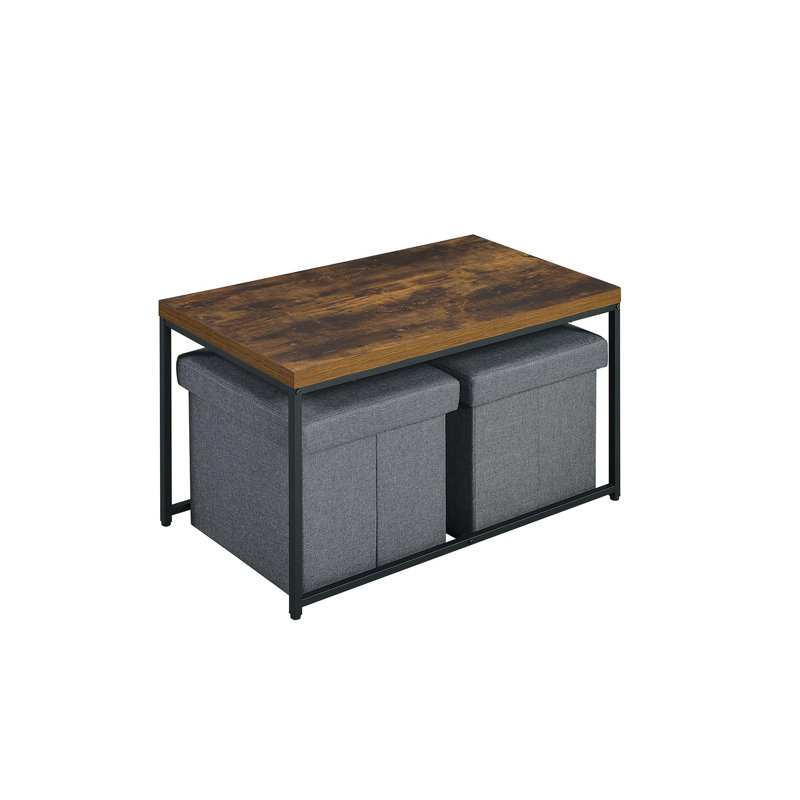 Table basse avec rangement Murph, Chêne brun