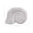 Geometric Wooden Snail Figurine Object for Table Decor - Sculptural Statue Accent for Living Room or Home Decoration - White-1101925910