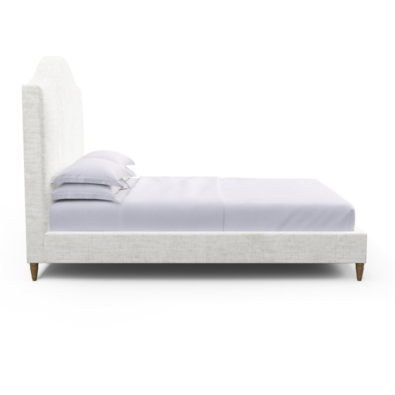 Montague Upholstered Standard Storage Bed, Full, Plush Velvet Blush, Dark Brown