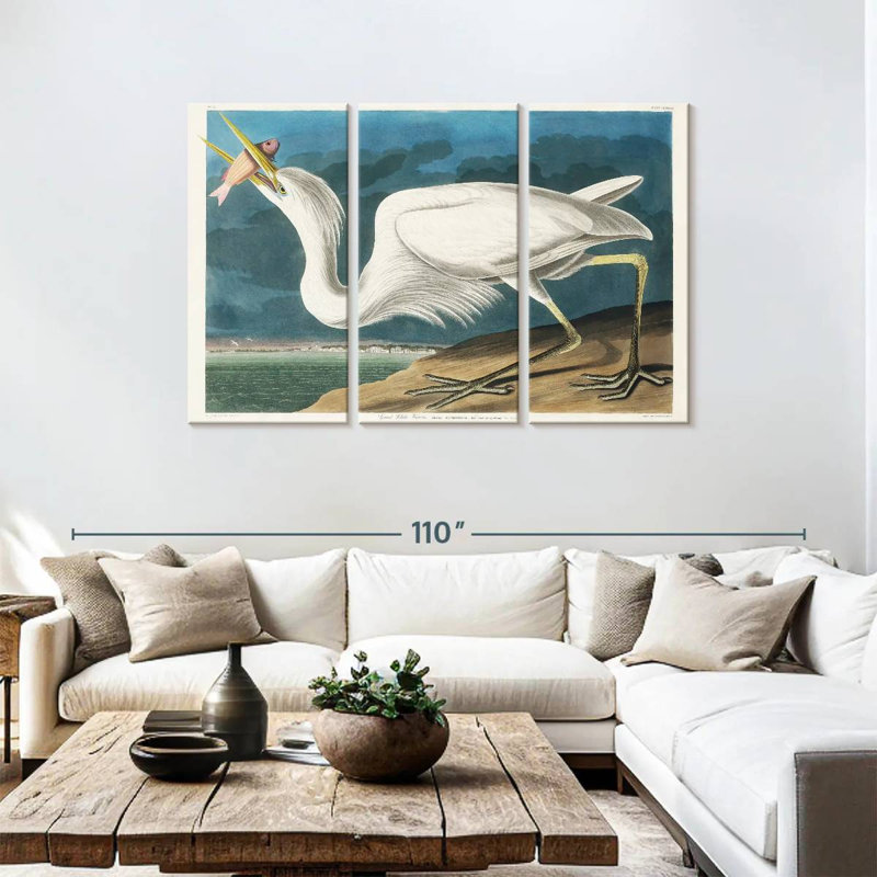 Great White Heron, 48" H x 74" W