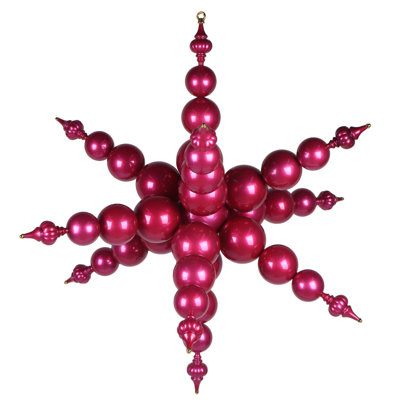  39" White UV Candy Starburst Finial. This large ornament features a stunning candy apple finish and is UV-rated for outdoor use. It measures 39 inches tall.