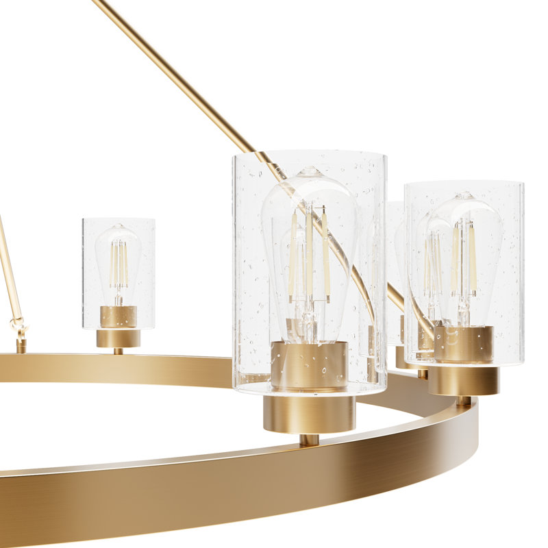 Hartland 12 - Light Wagon Wheel Chandelier, Alturas Gold