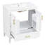 Meuble-lavabo cannelé élégant avec lavabo en céramique-131376509
