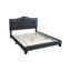 Lit double bouton gris anthracite, design européen, sans sommier, lit Aspiration-131098988