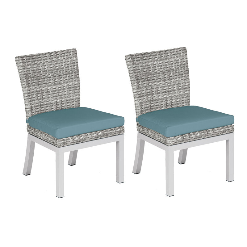 Chaise de patio avec coussin Argento, Bleu glacier