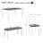 Modern 6-Piece Dining Table Set with Bench