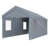 12' X 20' Heavy Duty Carport Canopy, Portable Garage For Boats & Vehicles. Galvanized Steel Frame, Fade Pe Cover, 2 Doors, 4 Vent Windows, Easy Assembly, Grey Heavy-duty With Strong Frame. Ventilated-138476827-138476828
