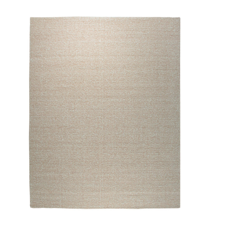 Freya Graceful Pink Handmade Wool Contemporary Solid Color Hand-Knotted Area Rug, Rectangle 8' x 10'